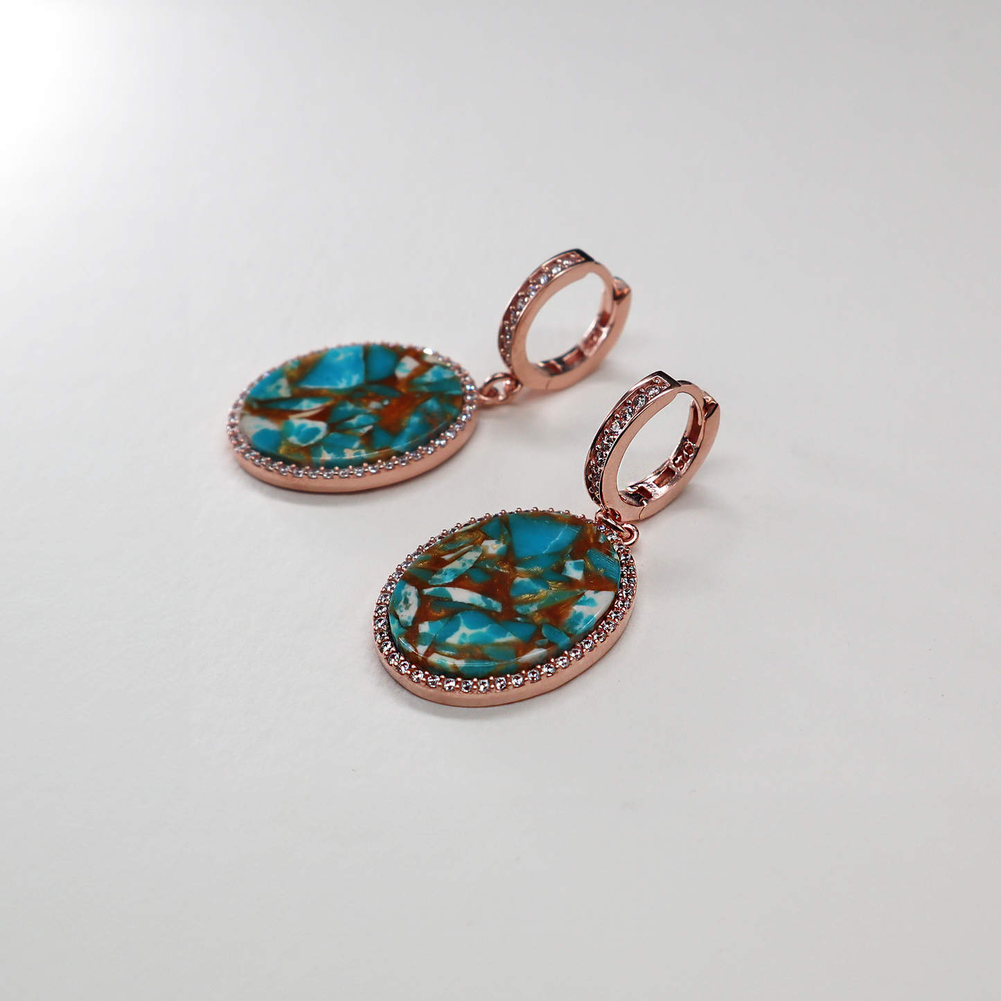 Turquoise Charm Drop Earrings