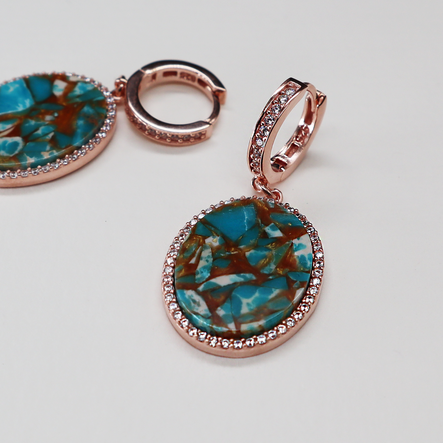 Turquoise Charm Drop Earrings